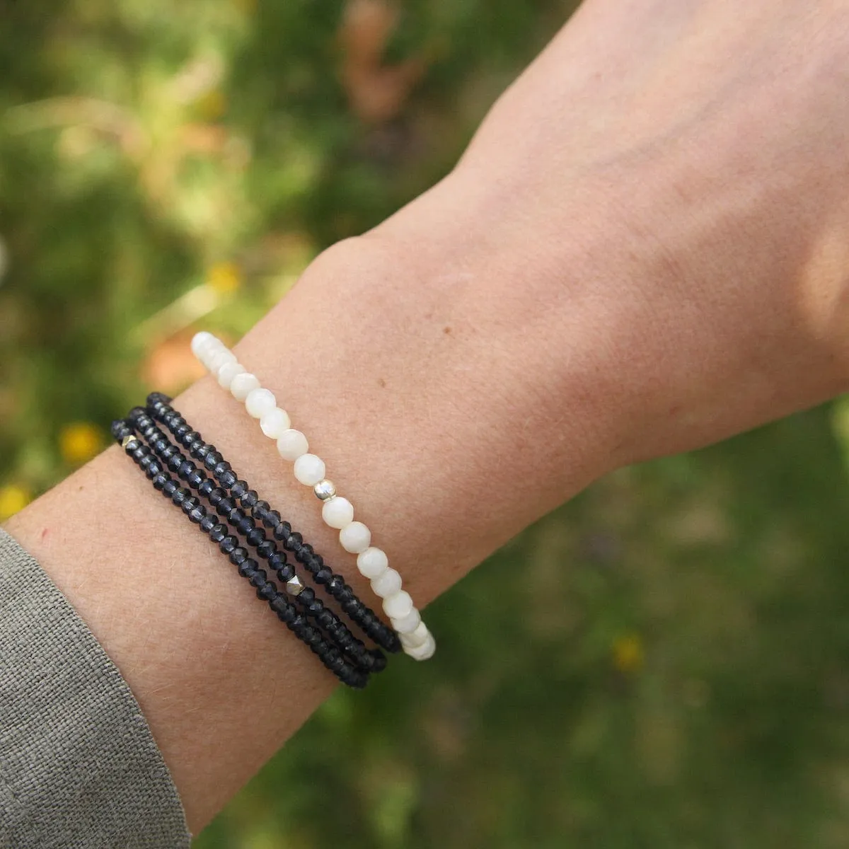 Ride the Wave - Stretchy Denim Blue Crystal Wrap B