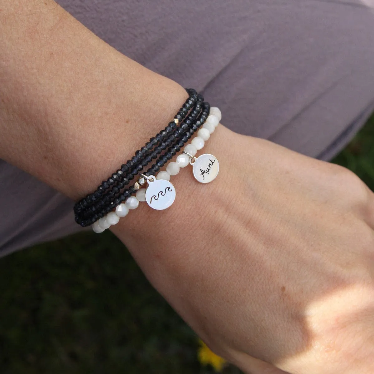 Ride the Wave - Stretchy Denim Blue Crystal Wrap B
