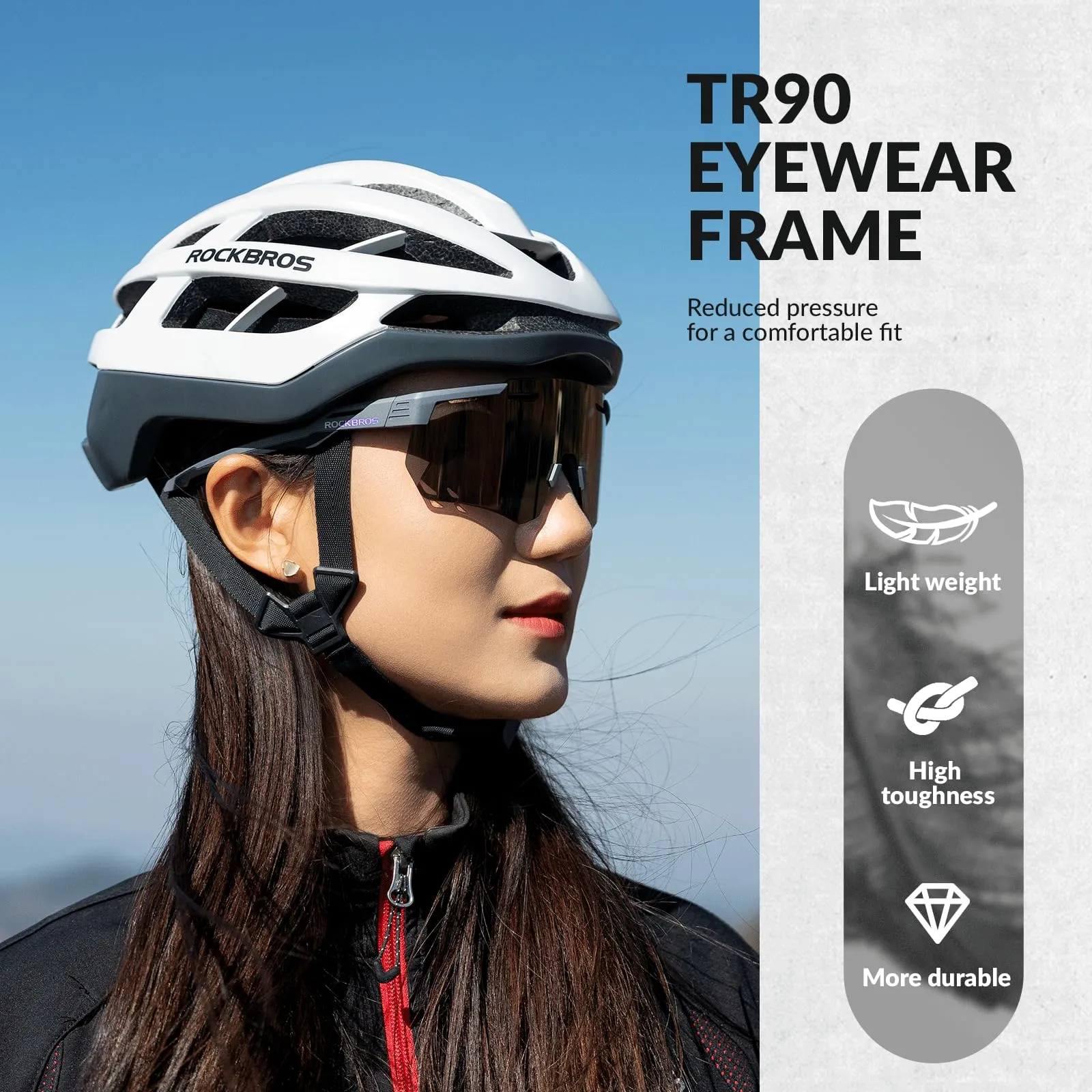 ROCKBROS Polarized Sunglasses 100% UV400 Protection Cycling Glasses