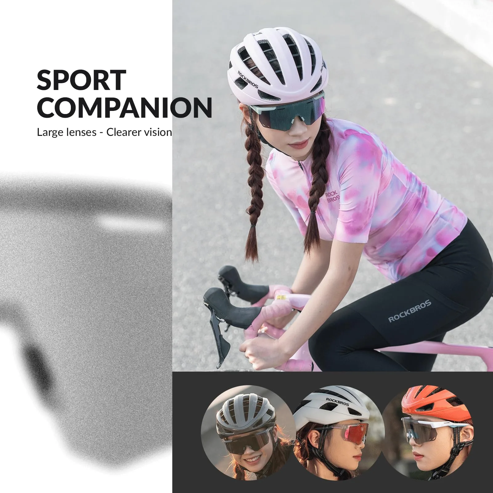 ROCKBROS Polarized Sunglasses 100% UV400 Protection Cycling Glasses