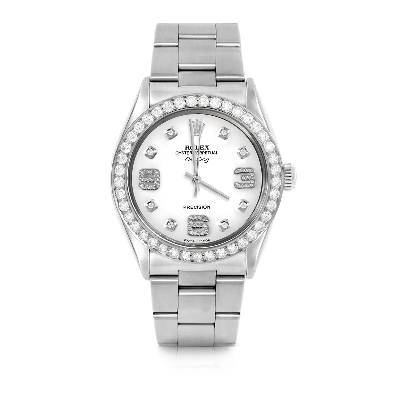 Rolex Air King 34mm | 5500-SS-WHT-8DA369-2CT-OYS