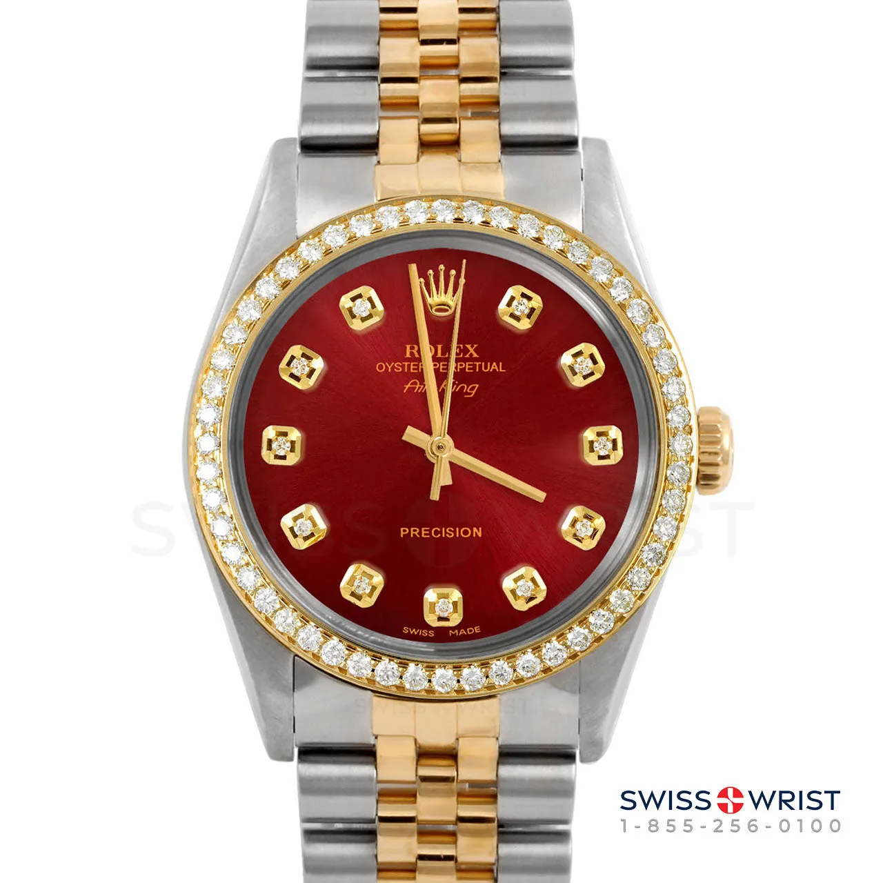 Rolex Air King 34mm | 5500-TT-RED-DIA-AM-BDS-JBL