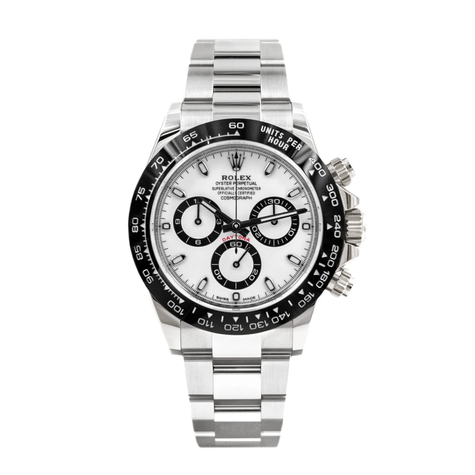 ROLEX Chronograph Daytona Automatic Panda White Dial Watch With Stainless Steel StrapMen's Watch Rlx-116500LN