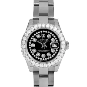 Rolex Datejust 26mm | 179174-BLK-STRD-2CT-OYS