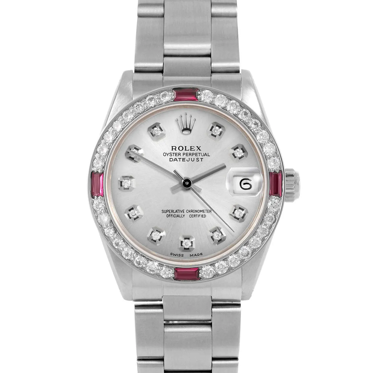 Rolex Datejust 31mm | 6827-SS-SLV-DIA-AM-4RBY-OYS