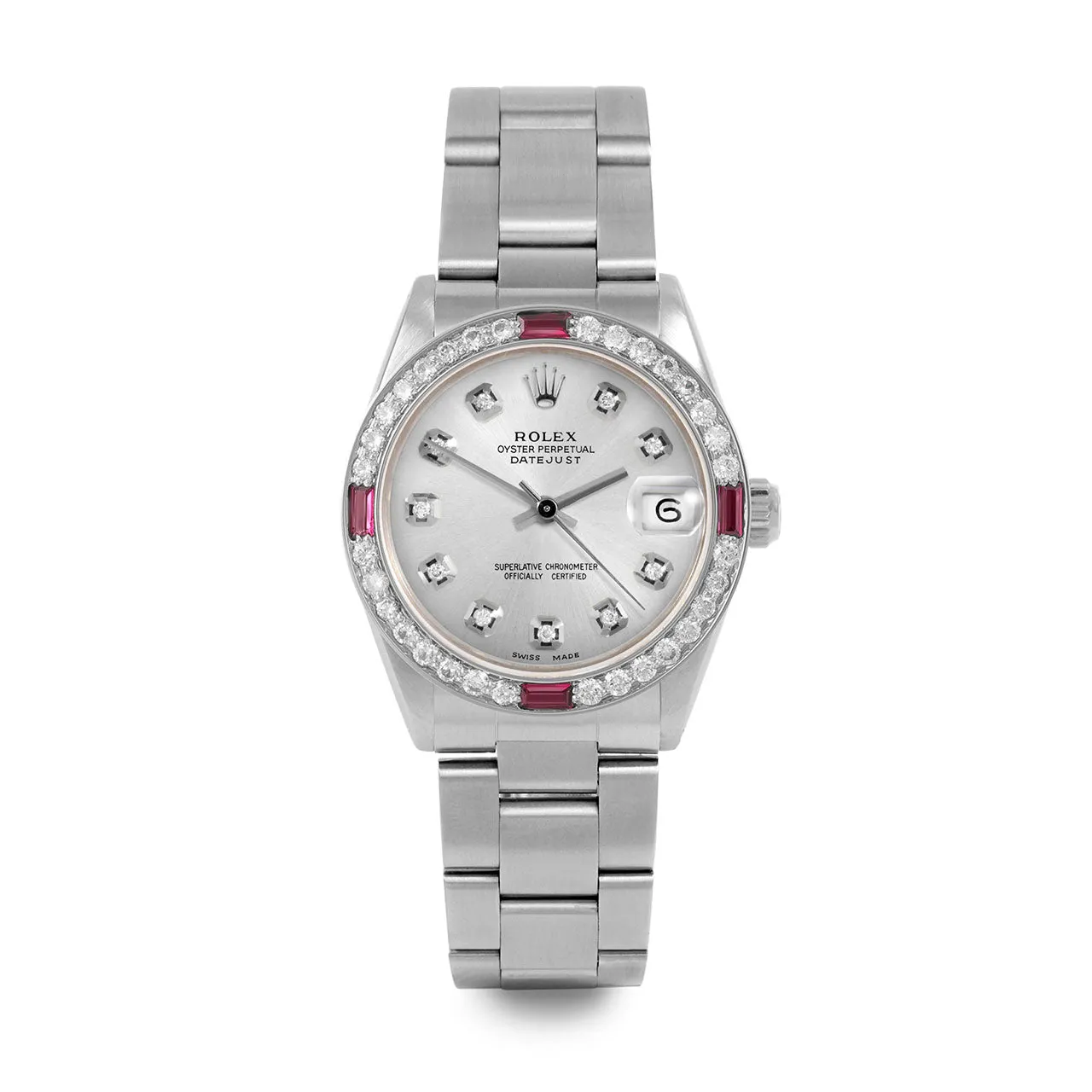 Rolex Datejust 31mm | 6827-SS-SLV-DIA-AM-4RBY-OYS