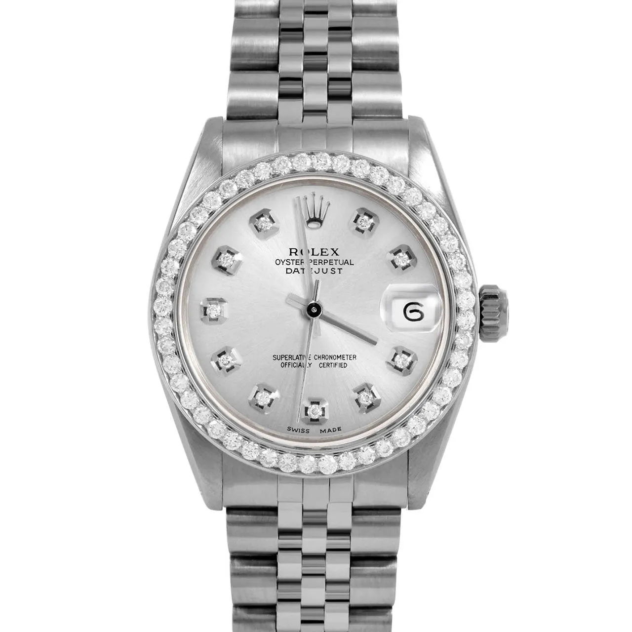 Rolex Datejust 31mm | 6827-SS-SLV-DIA-AM-BDS-JBL