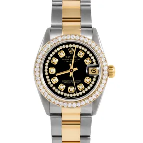 Rolex Datejust 31mm | 6827-TT-BLK-STRD-BDS-OYS