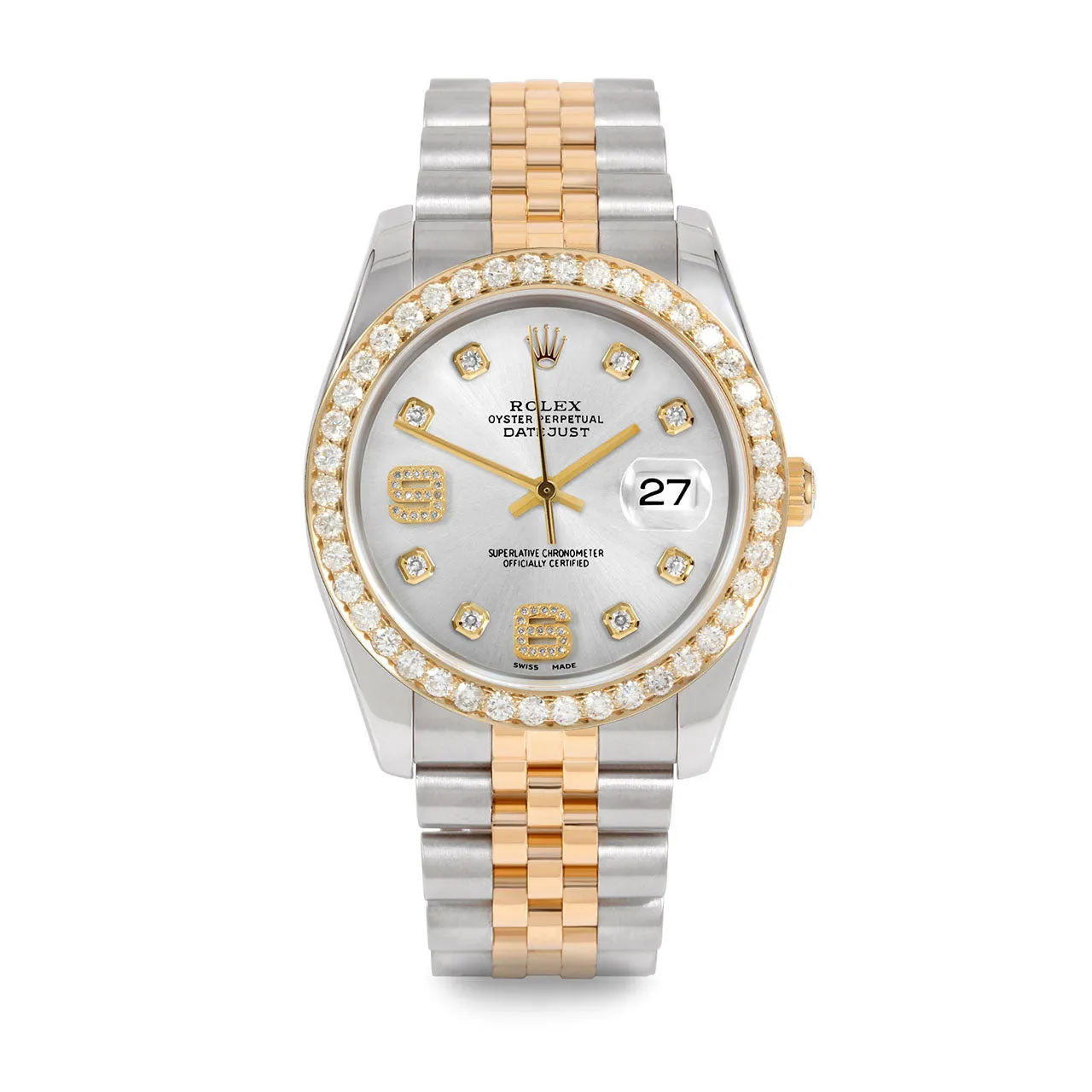Rolex Datejust 36mm | 116233-SLV-8DA69-25CT-JBL