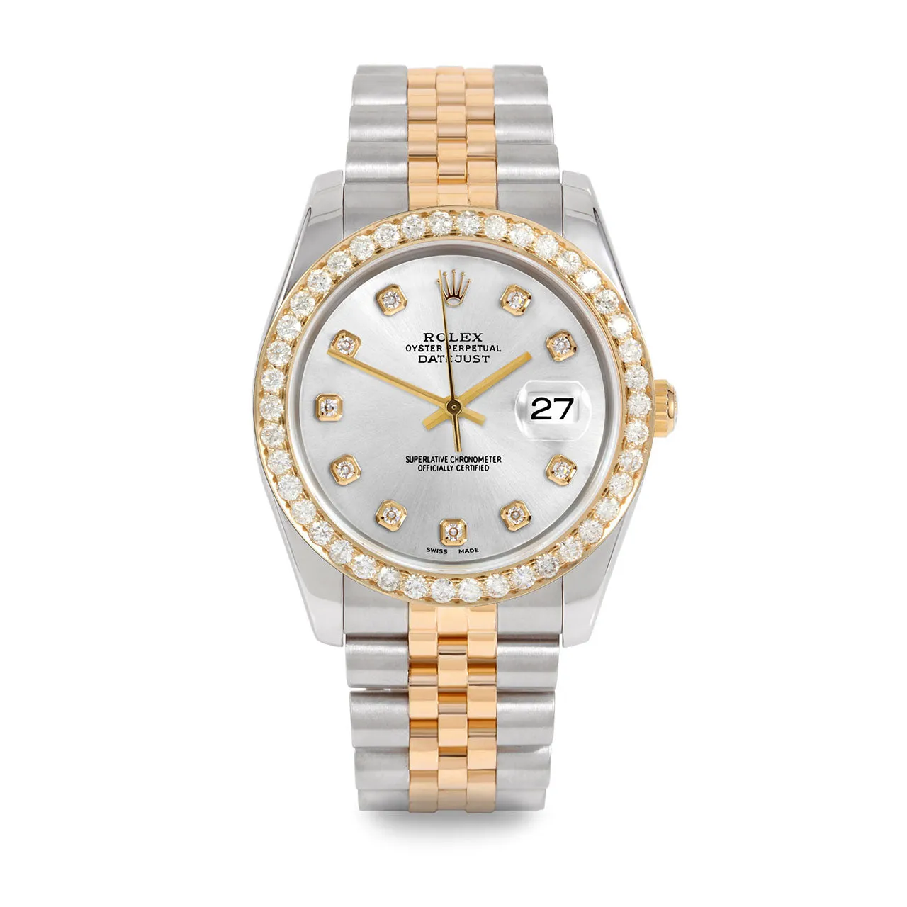 Rolex Datejust 36mm | 116233-SLV-DIA-AM-25CT-JBL