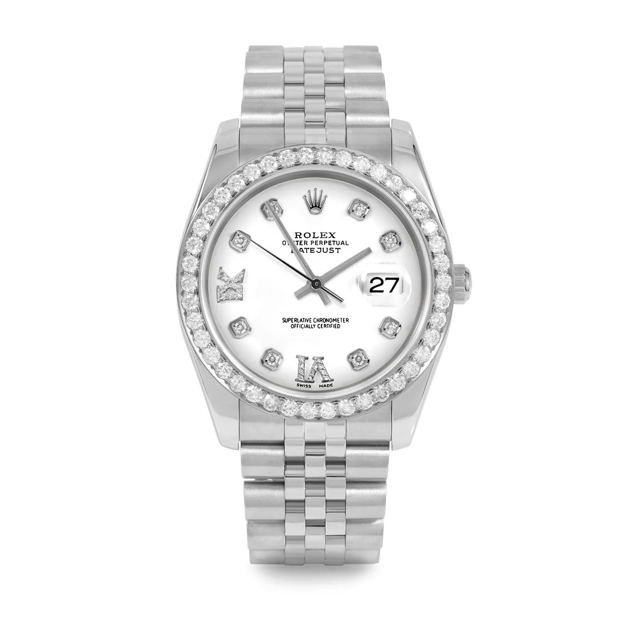 Rolex Datejust 36mm | 116234-WHT-8DR69-25CT-JBL
