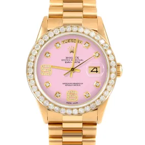 Rolex Day-Date 36mm | 18238-PNK-8DA69-25CT-PRS