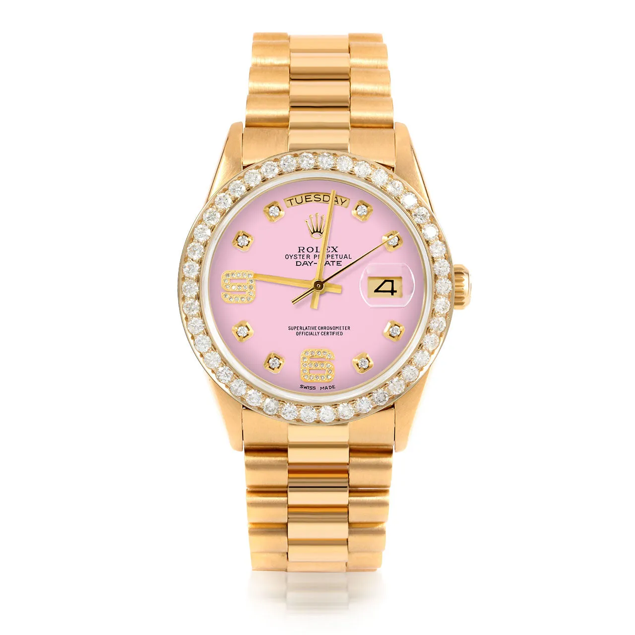 Rolex Day-Date 36mm | 18238-PNK-8DA69-25CT-PRS