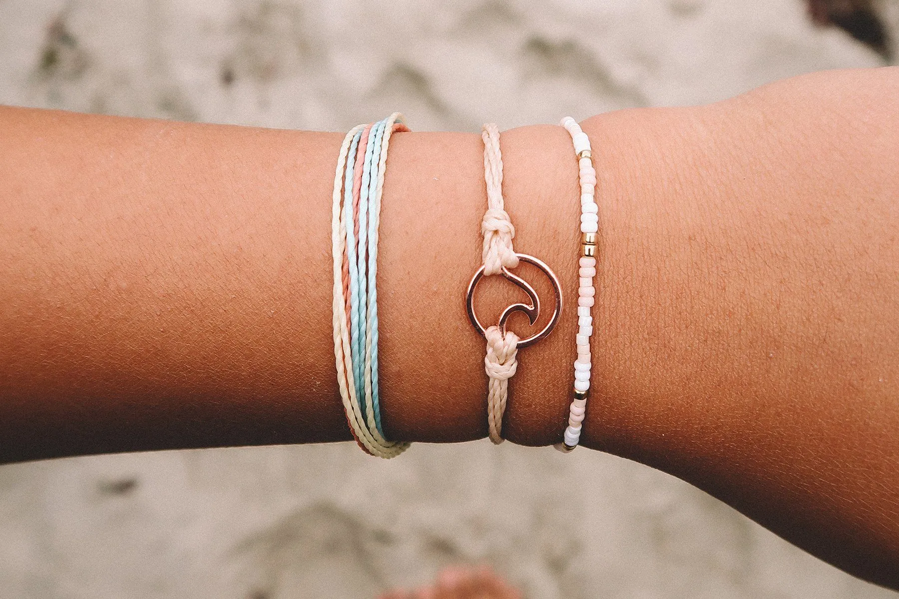 Rose Gold Wave Charm