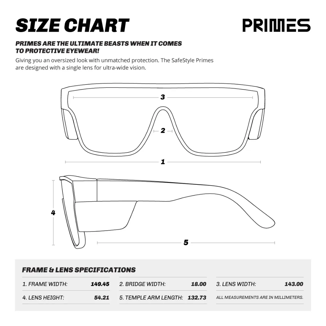 Safestyle SSPMBRT100 Primes Matte Black/Red