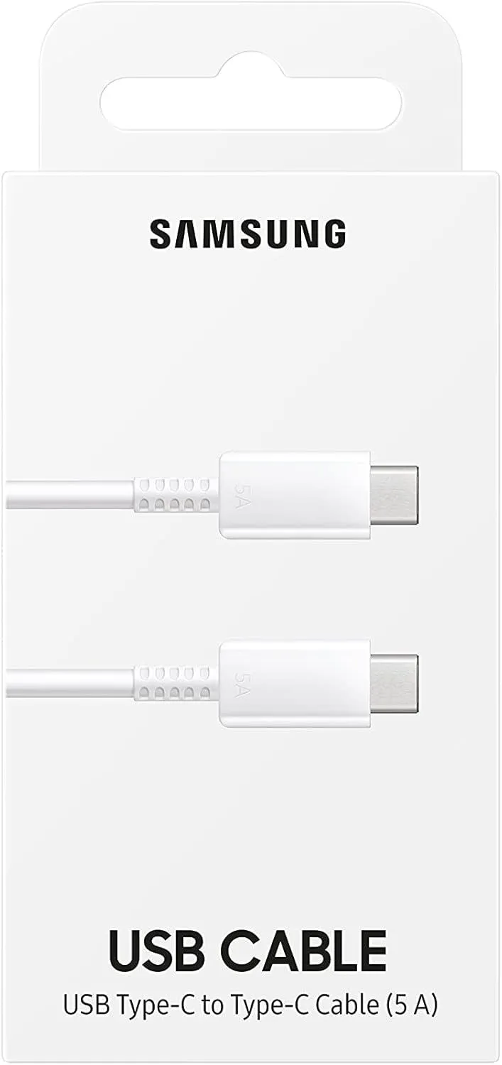 Samsung 1M 5 Amp USB C to USB C Cable White - EP-DN975BWEGWW