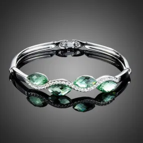 Sea Wave Crystal Bangle Bracelet