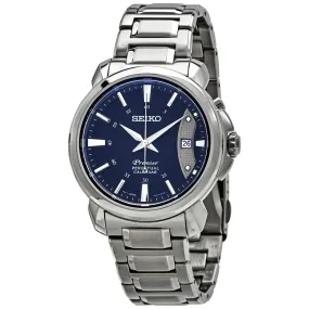 Seiko Premier Quartz Blue Dial Men's Watch SNQ157