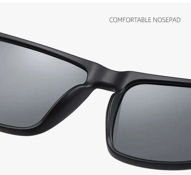 SHIMANO Polarized Fishing Sunglasses Square Black/Grey