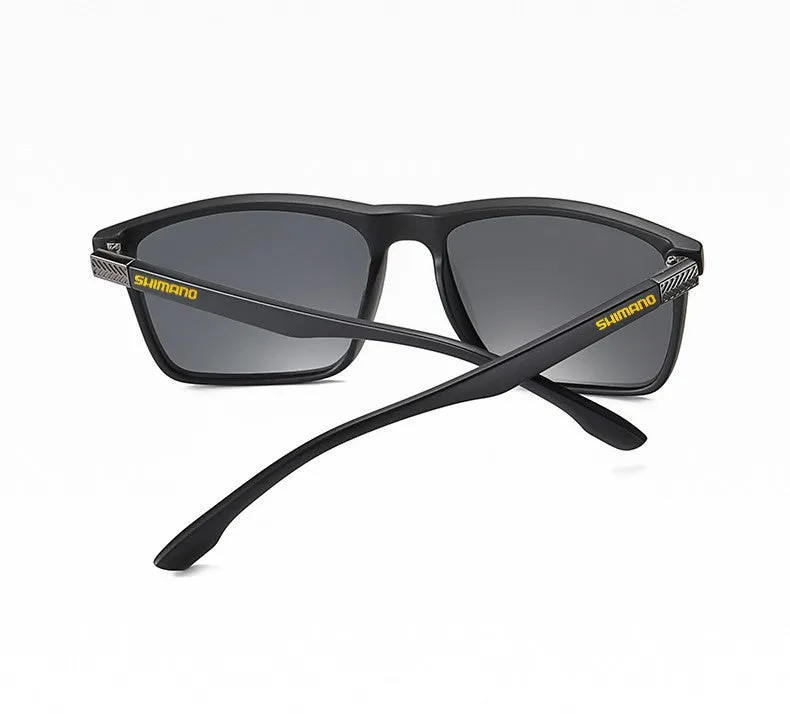 SHIMANO Polarized Fishing Sunglasses Square Black/Grey