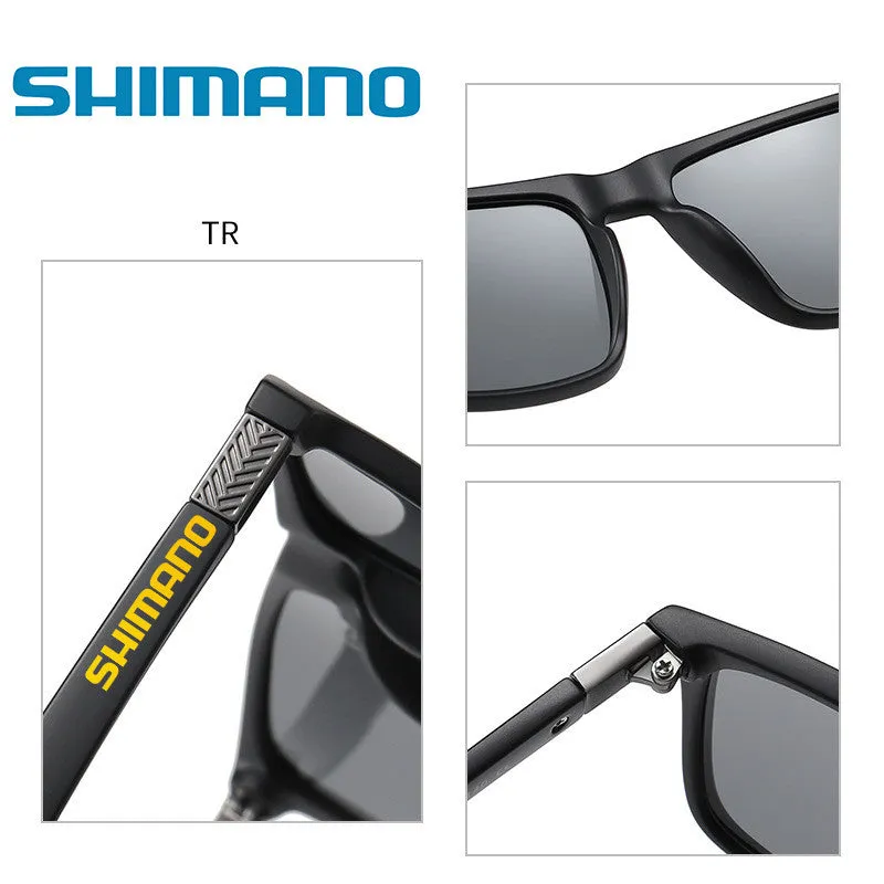 SHIMANO Polarized Fishing Sunglasses Square Black/Grey