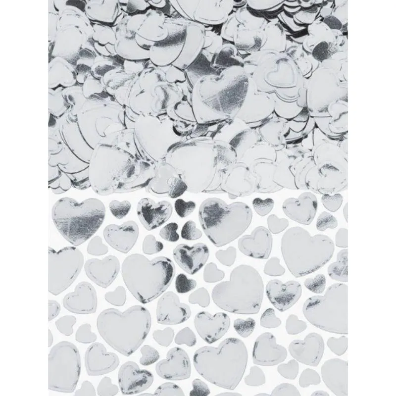 Silver Hearts Confetti - 70g
