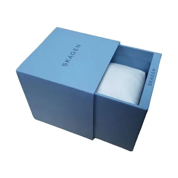 Skagen SKW6417 Men's Chronograph Multifunction Black Leather Blue Dial Watch - Stylish and Functional Timepiece