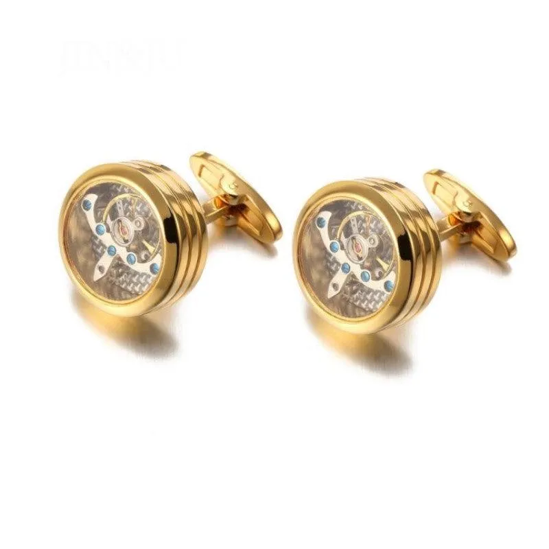 Sophisticated Automatic Watch Face Cufflinks
