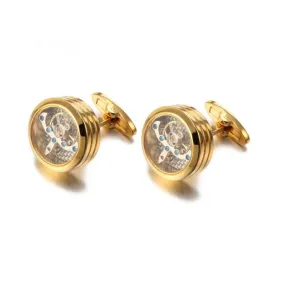 Sophisticated Automatic Watch Face Cufflinks