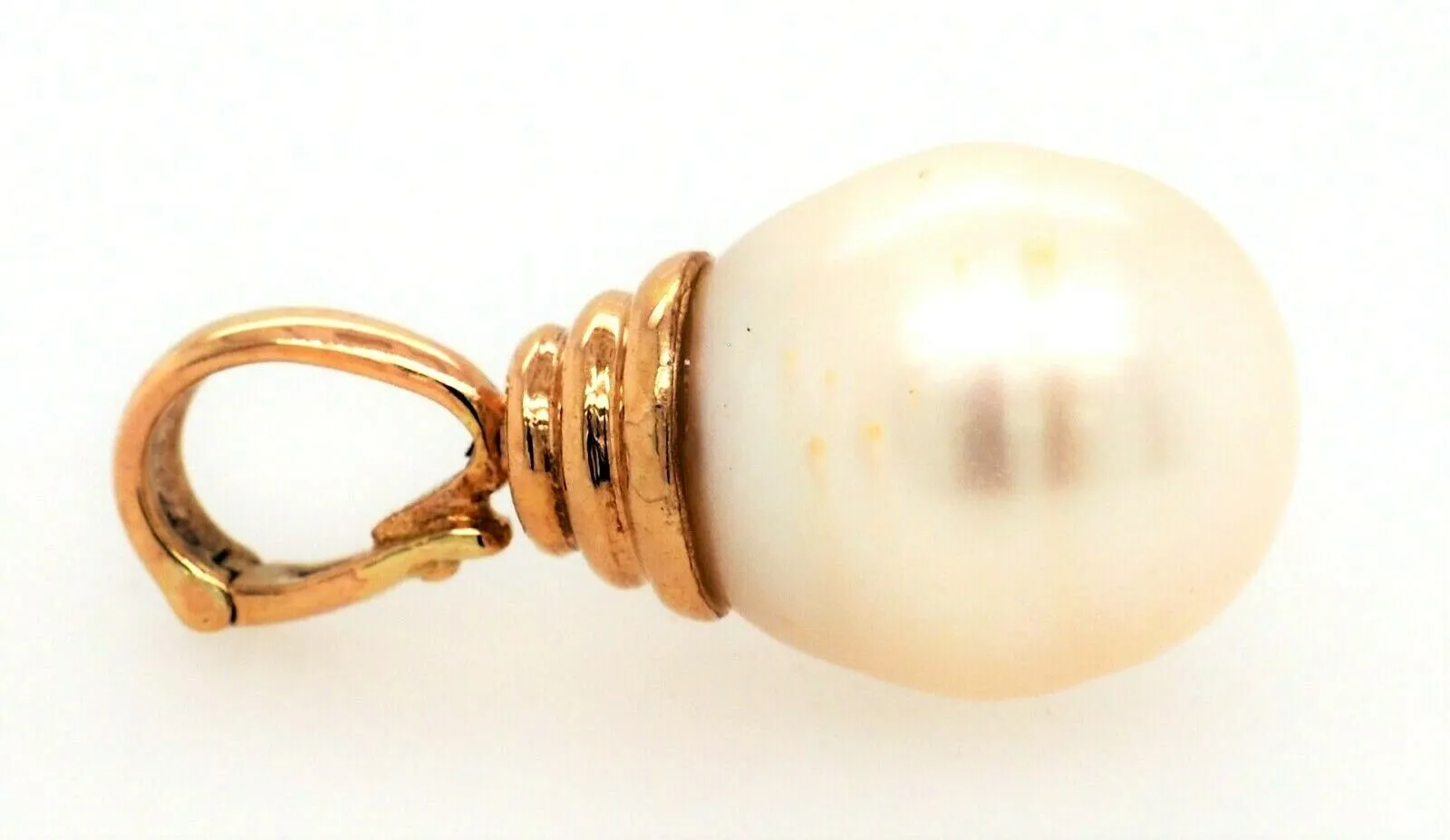 South Sea Pearl & 14ct Yellow Gold Pendant Fine Jewellery Creamy White Pearl