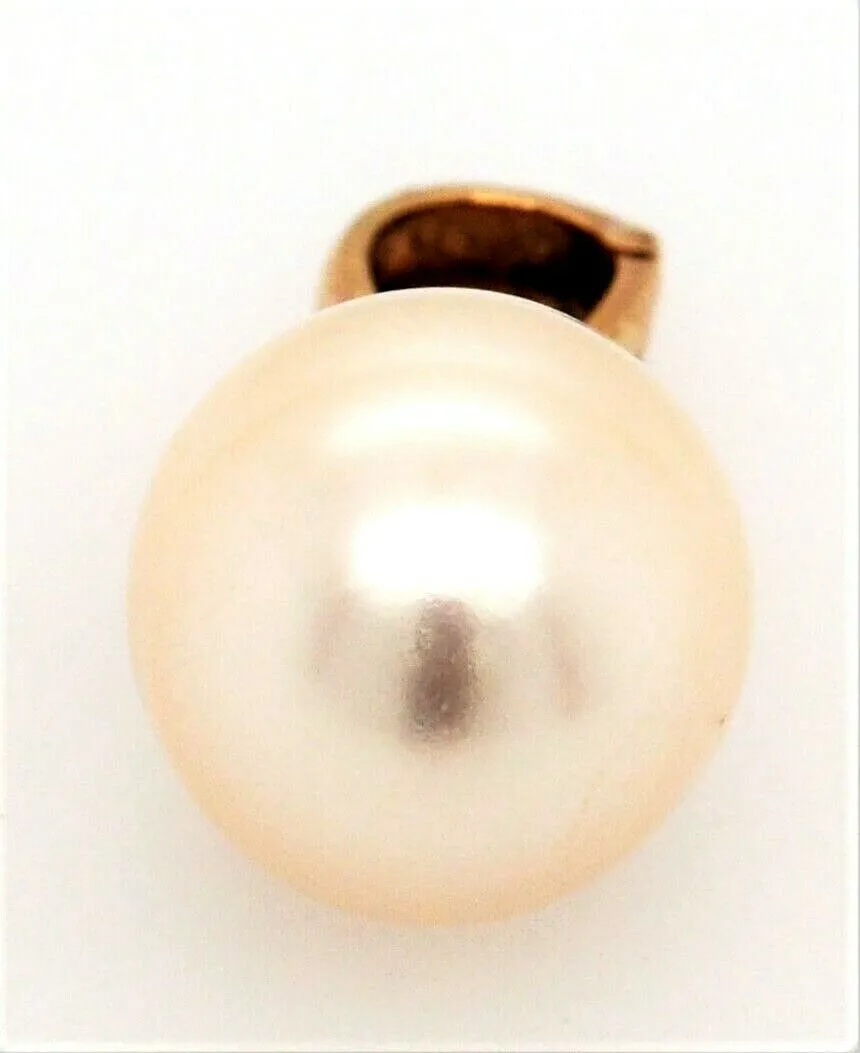 South Sea Pearl & 14ct Yellow Gold Pendant Fine Jewellery Creamy White Pearl