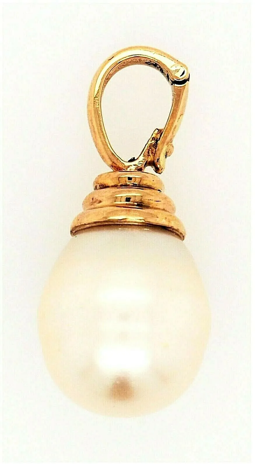 South Sea Pearl & 14ct Yellow Gold Pendant Fine Jewellery Creamy White Pearl