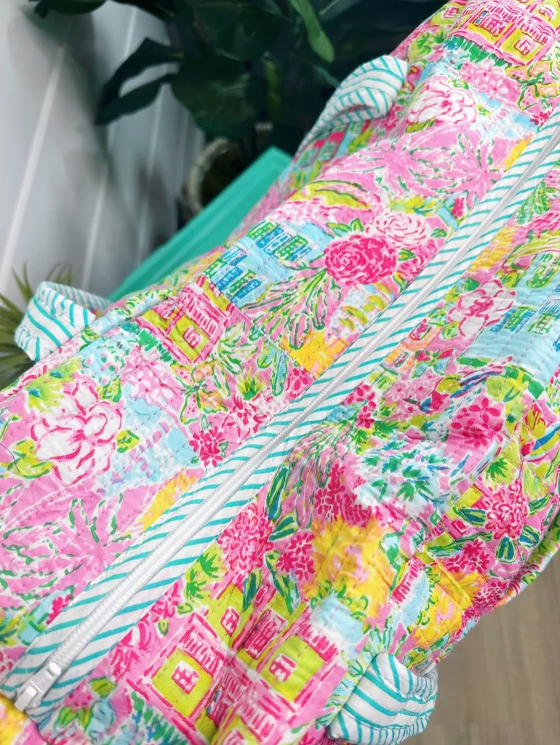 Southern Town Quilted Reversible Weekender Bag