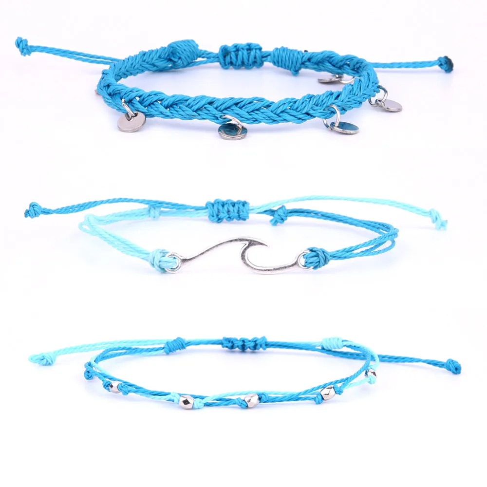 Stainless steel disc bracelet set