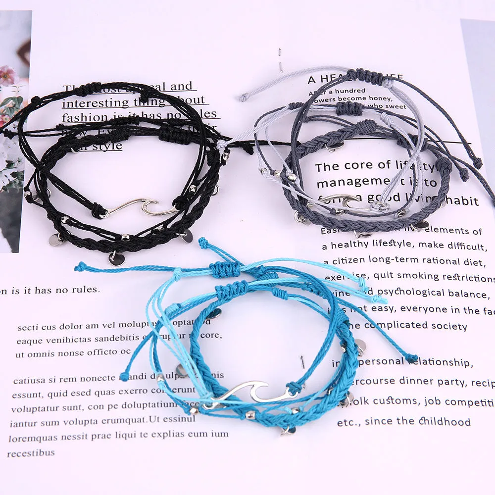Stainless steel disc bracelet set