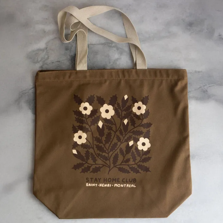 Stay Home Club Big Zip Tote (Bloom 1858)