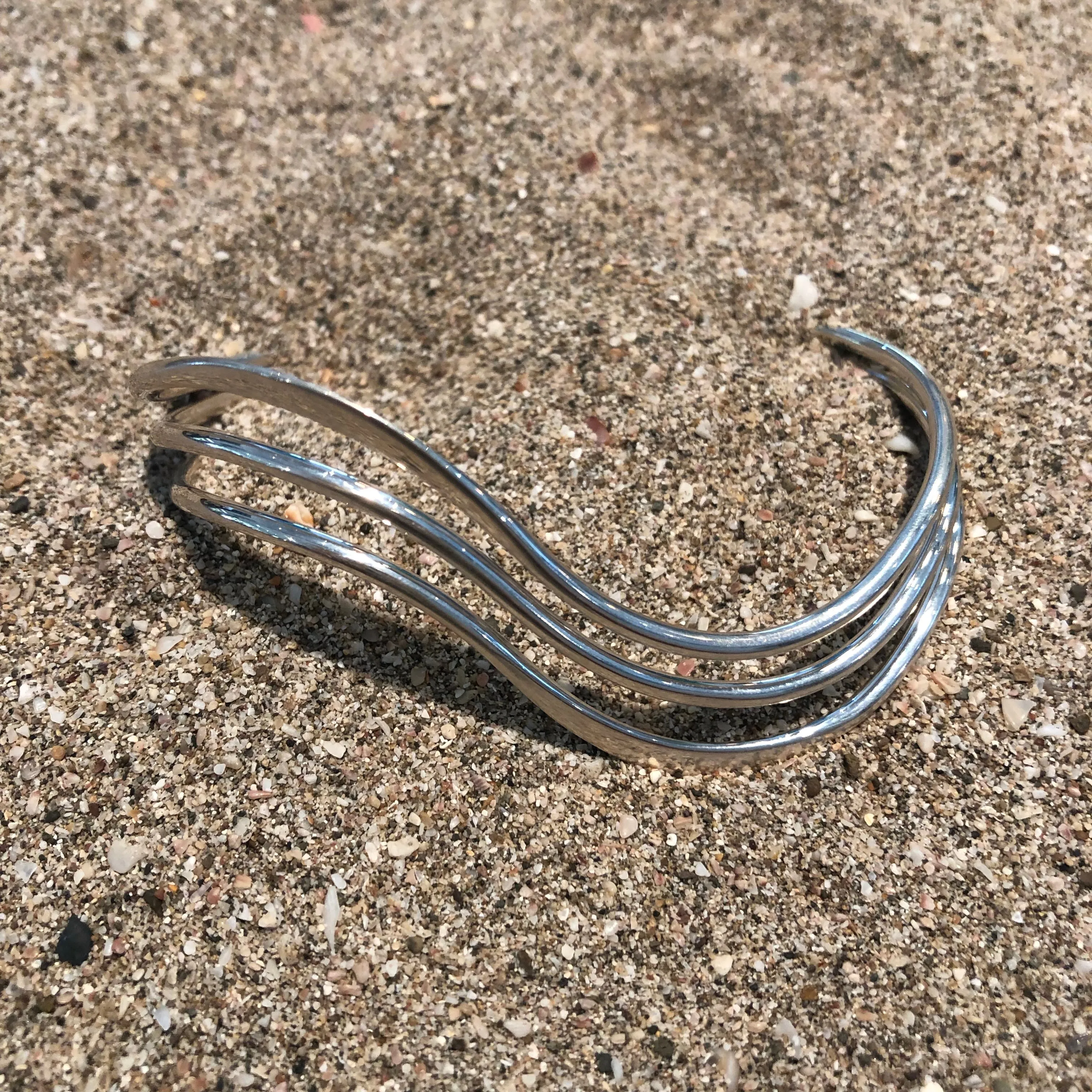 Sterling Triple Wave Cuff