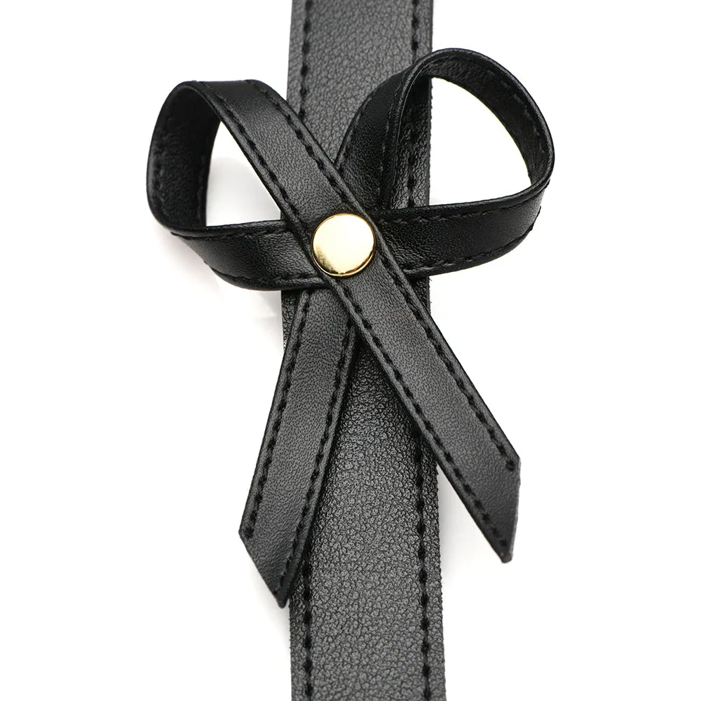 Strict Bondage Harness with Bows Black M/L