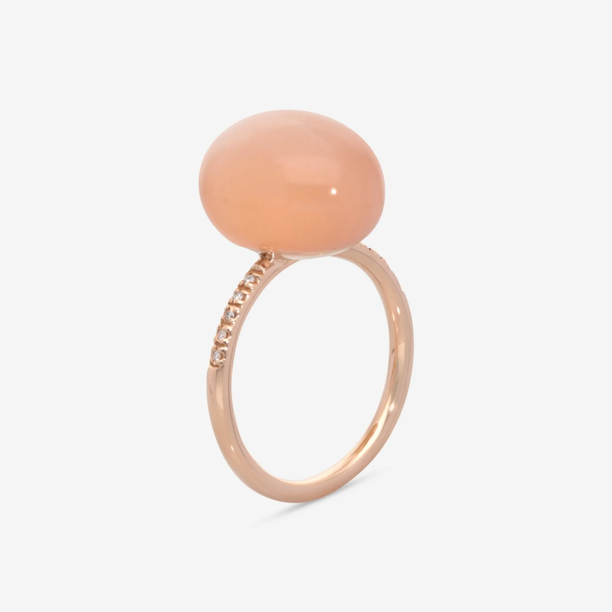 SuperOro Meteo 18K Rose Gold Diamond & Orange Moonstone Statement Ring METEO/A696