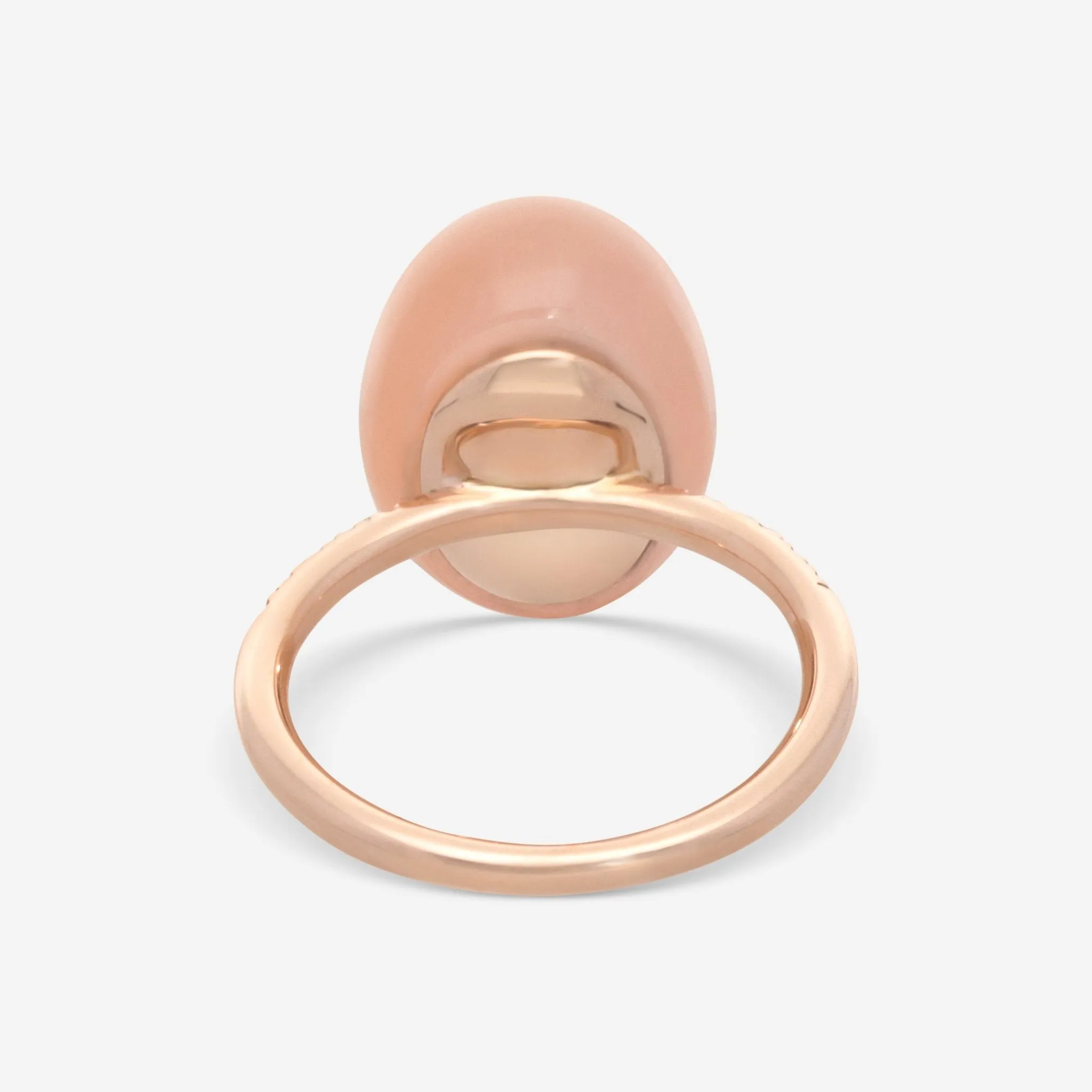 SuperOro Meteo 18K Rose Gold Diamond & Orange Moonstone Statement Ring METEO/A696