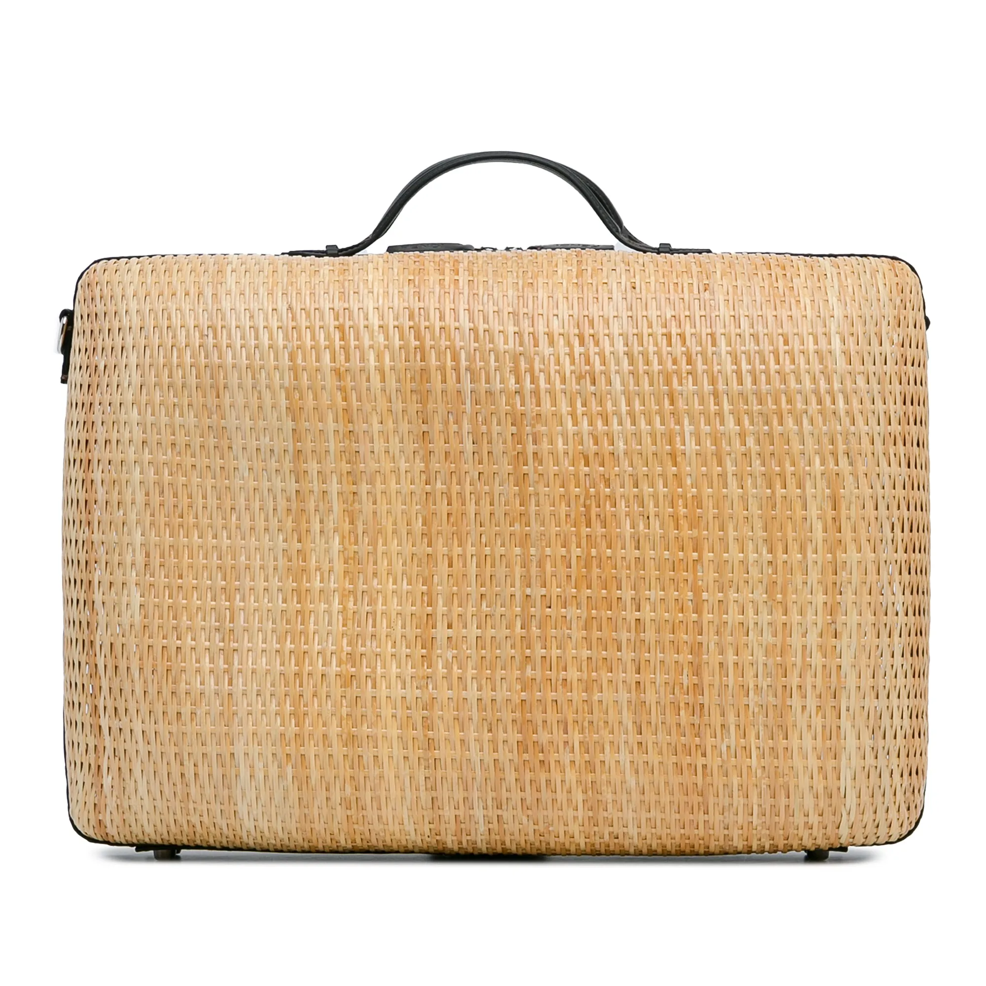 Tan Fendi Rattan Travel Bag