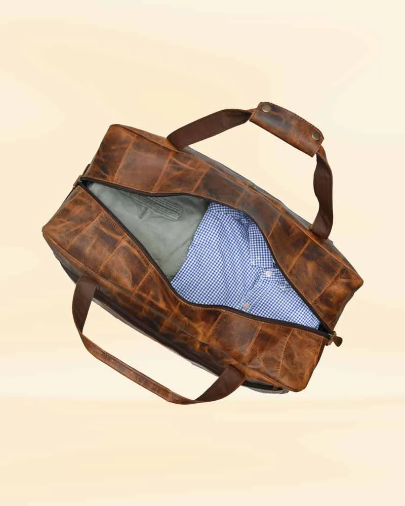 The Pricy Traveler Leather Duffel Bag
