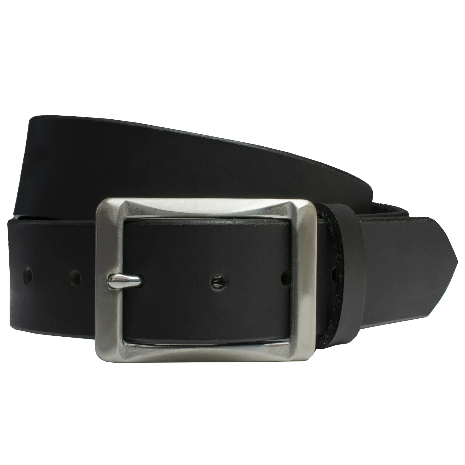 The Site Manager Black and Distressed Brown Leather Work Belts by Nickel Smart®