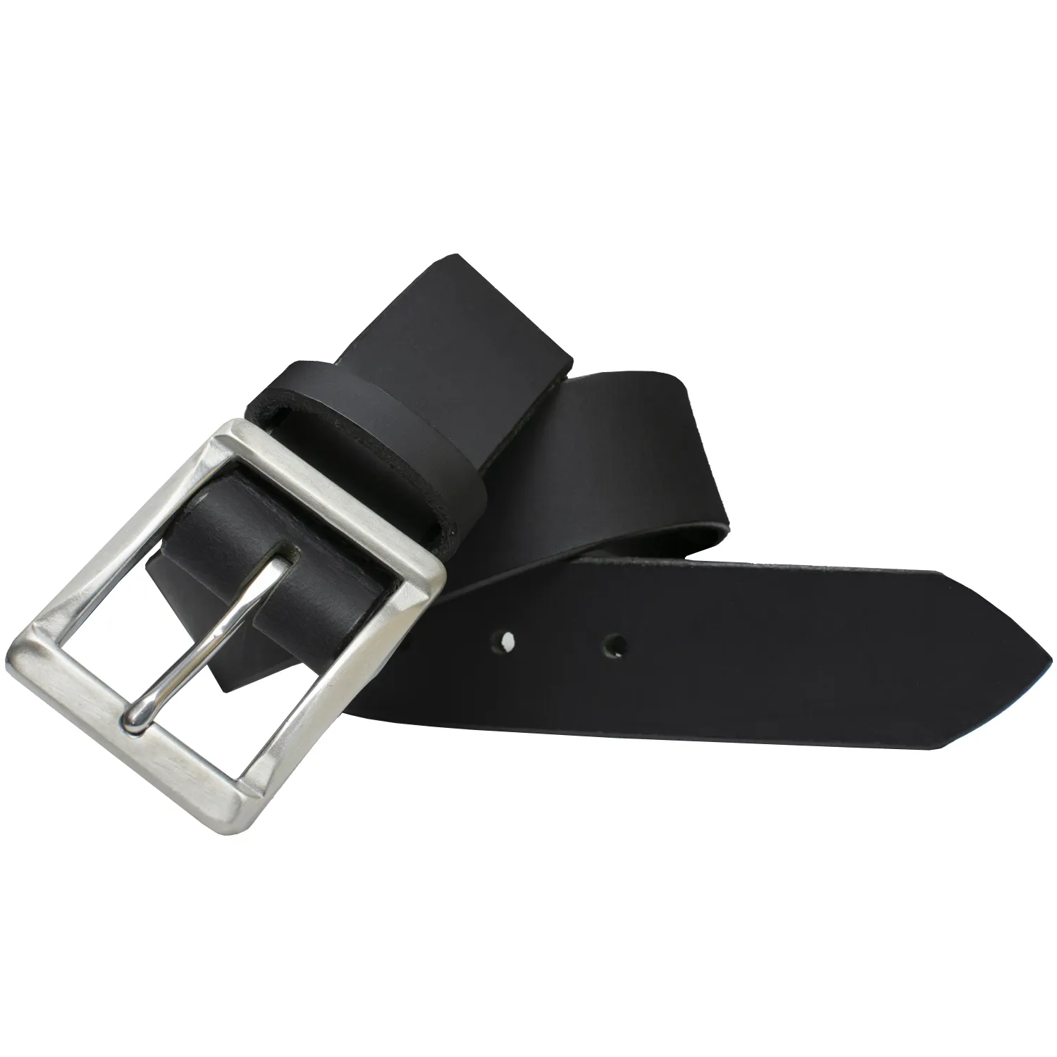 The Site Manager Black and Distressed Brown Leather Work Belts by Nickel Smart®