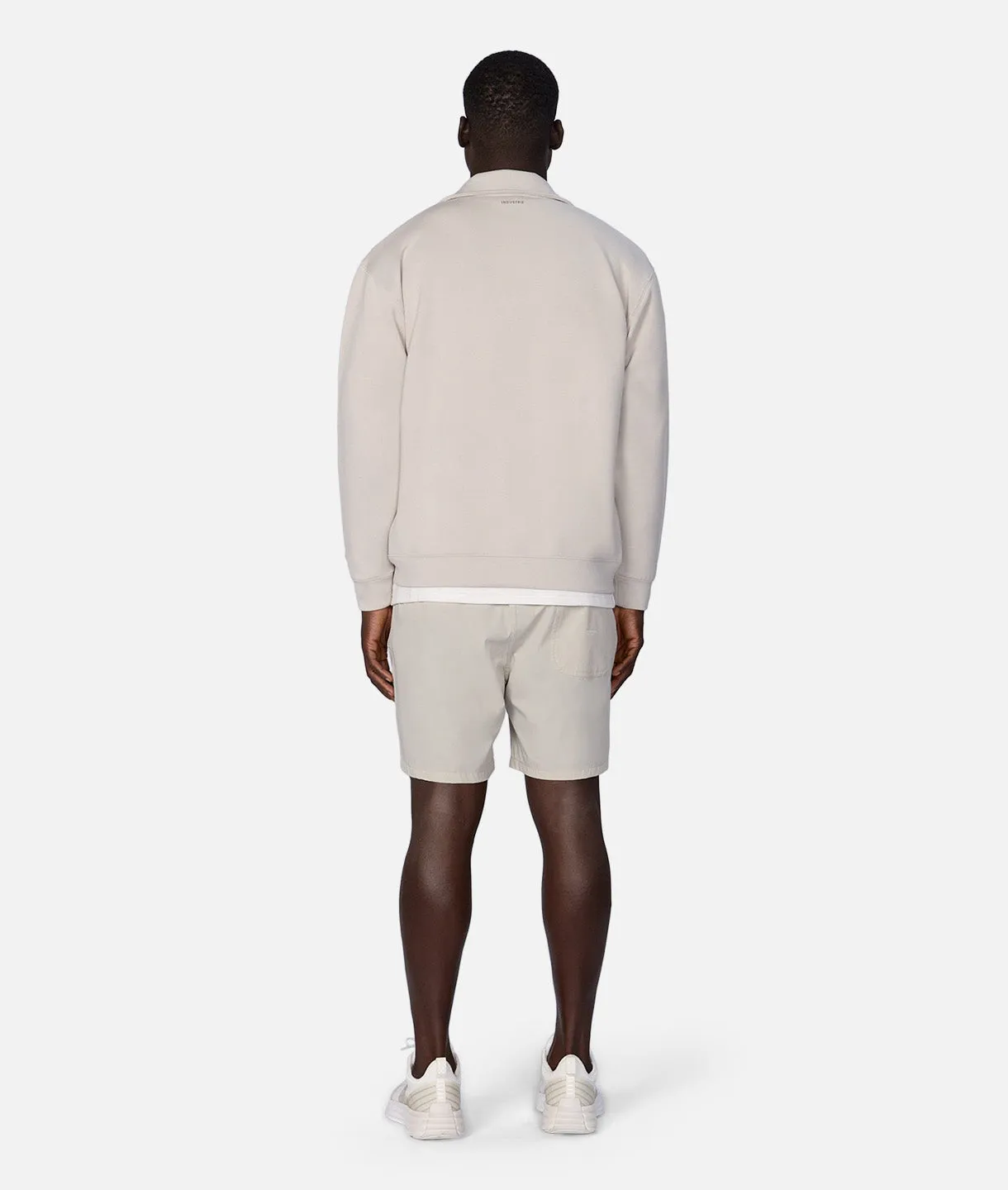The Zip Thru Track Top - Stone