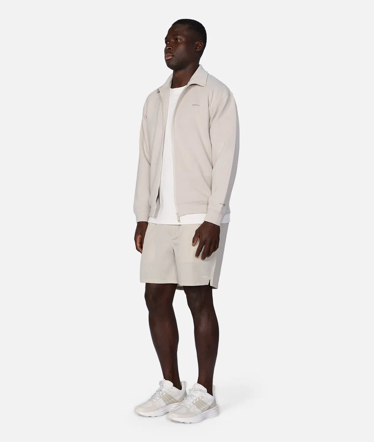 The Zip Thru Track Top - Stone