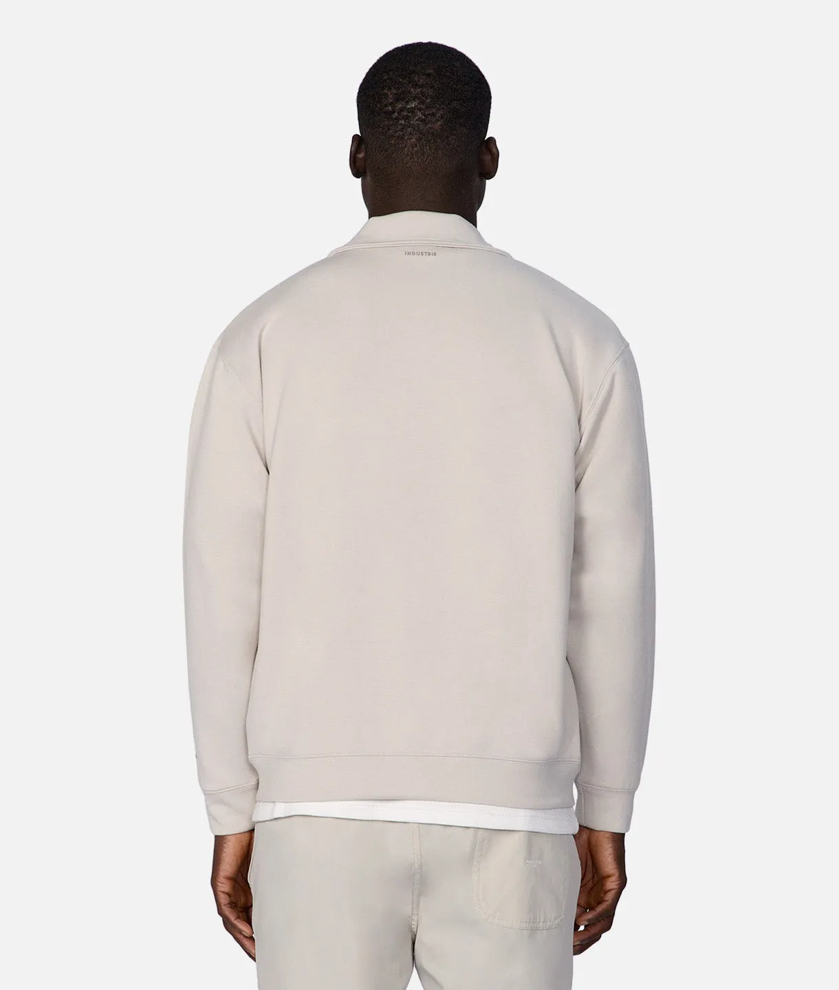 The Zip Thru Track Top - Stone