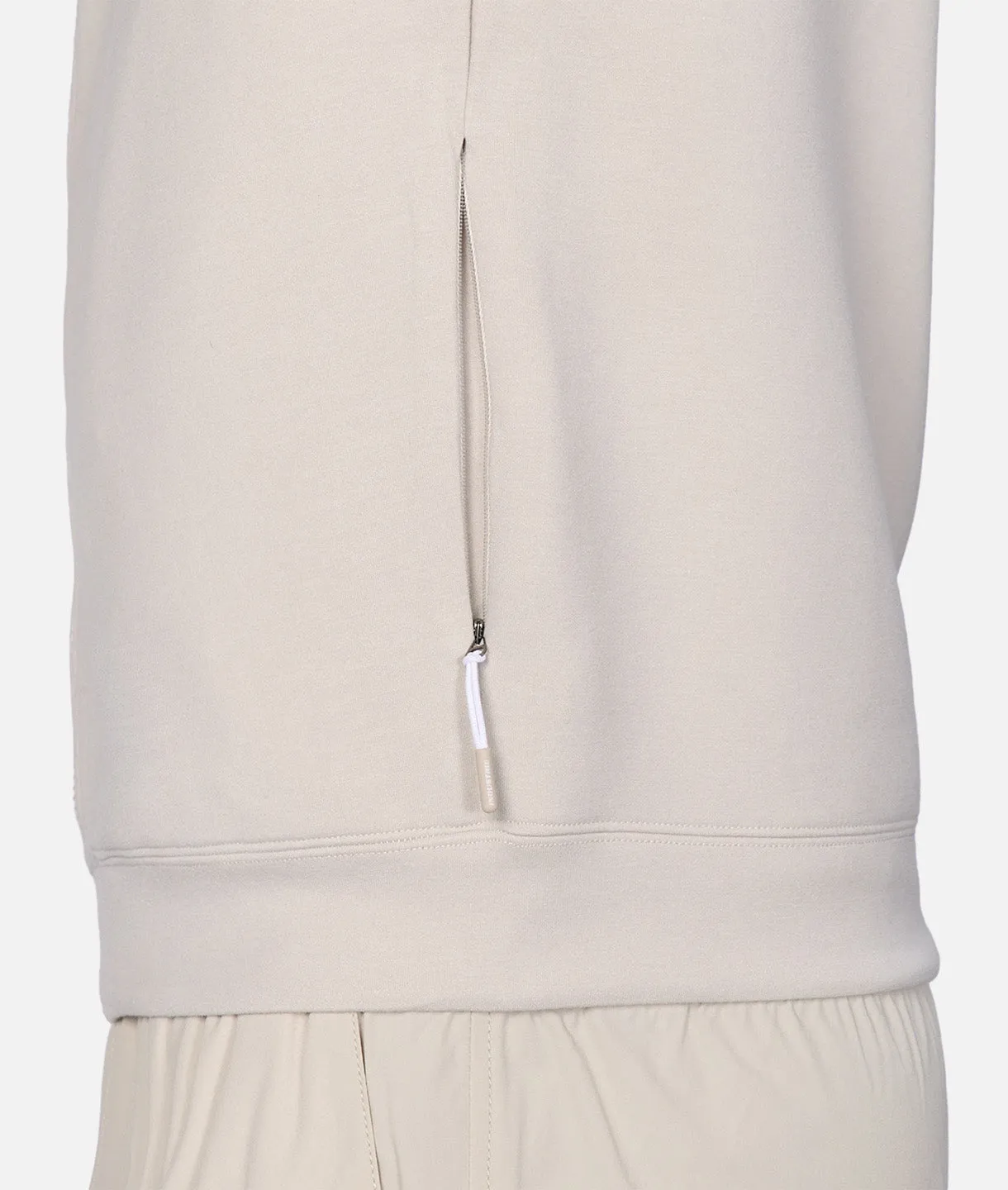 The Zip Thru Track Top - Stone