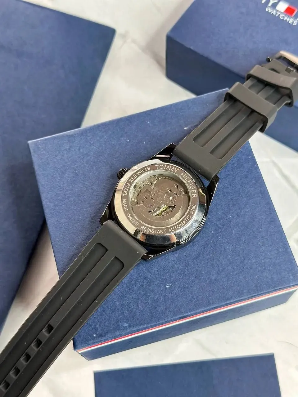 Tommy Hilfiger Modern Automatic Men's Watch | Premium 43mm, Open Front & Back Machinery