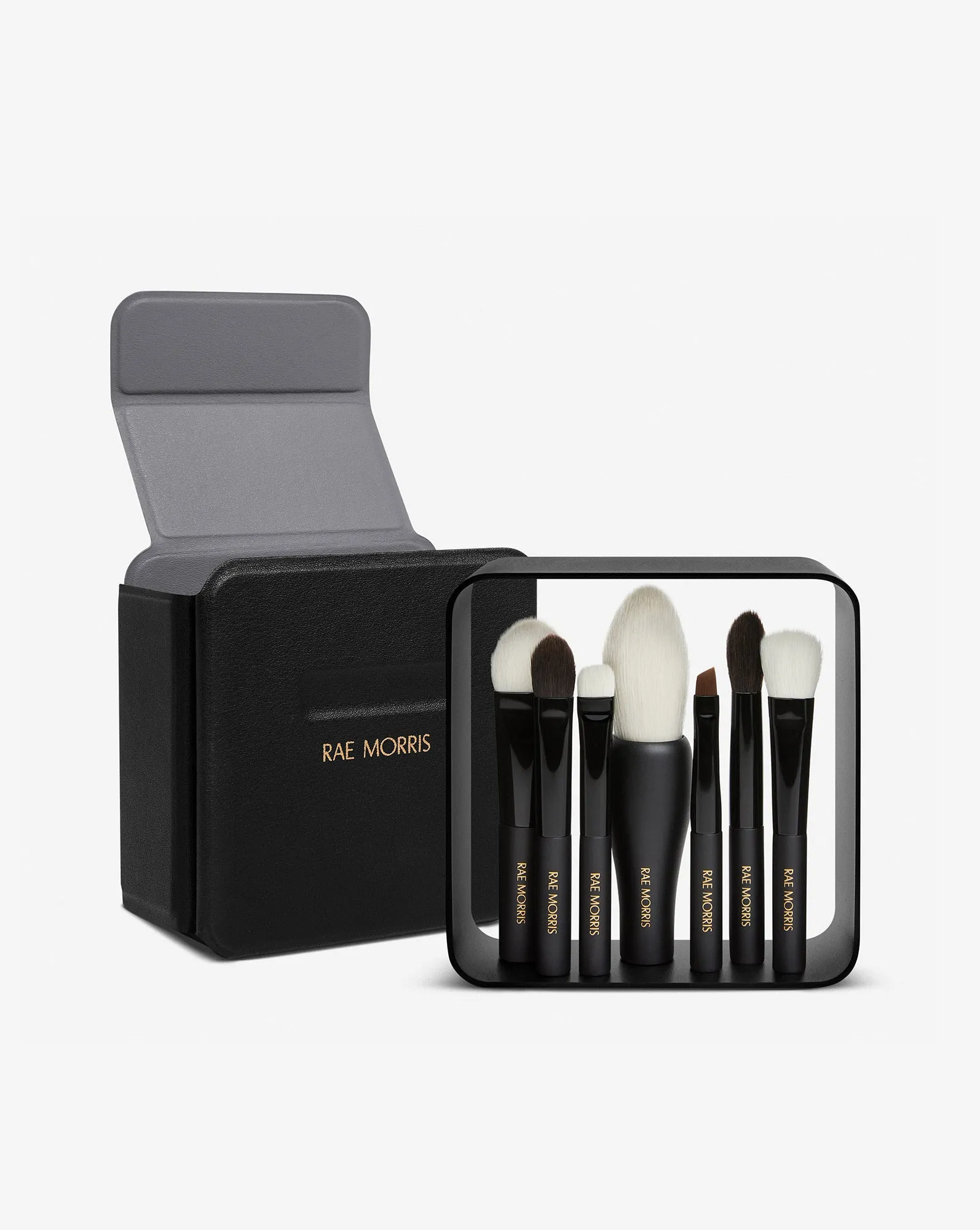 TRAVEL BRUSH SET (BLACK/GREY CASE)